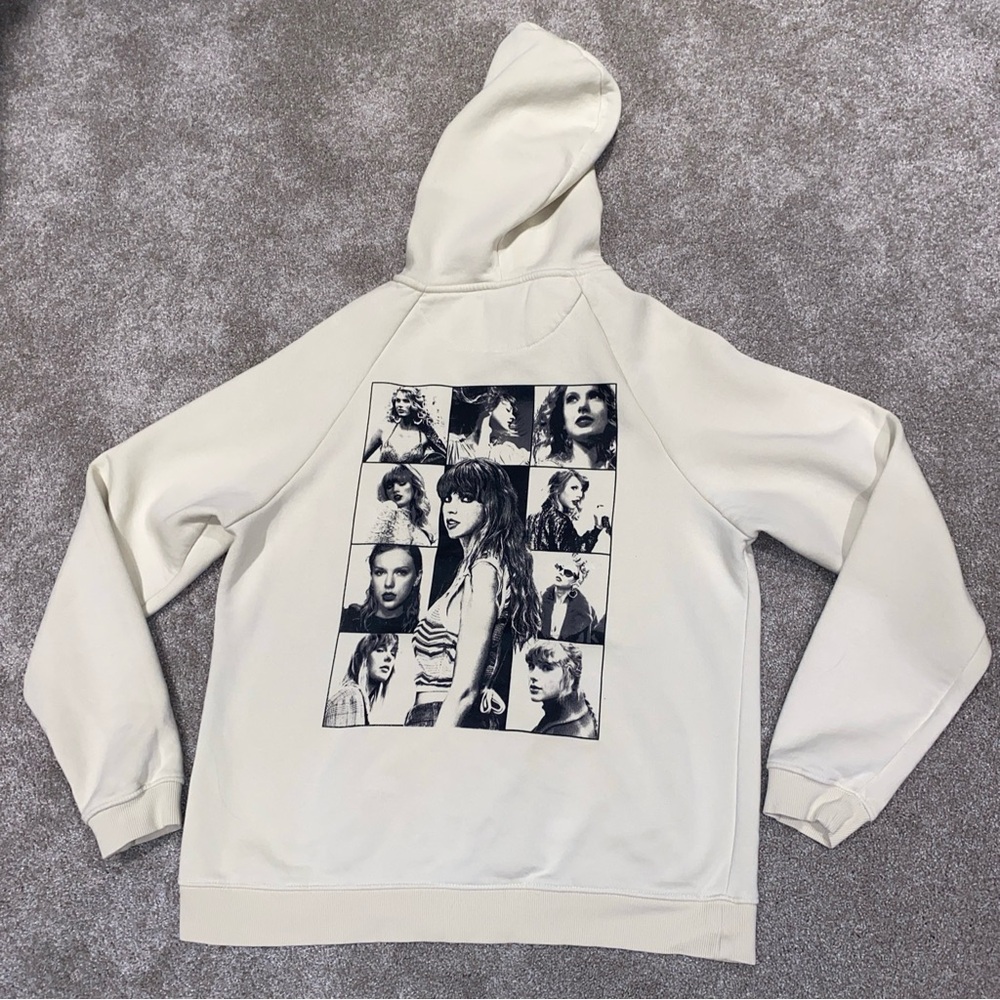 Taylor Swift The Eras Tour Hoodie Sweatshirt Beige‎ Size M Official Merch